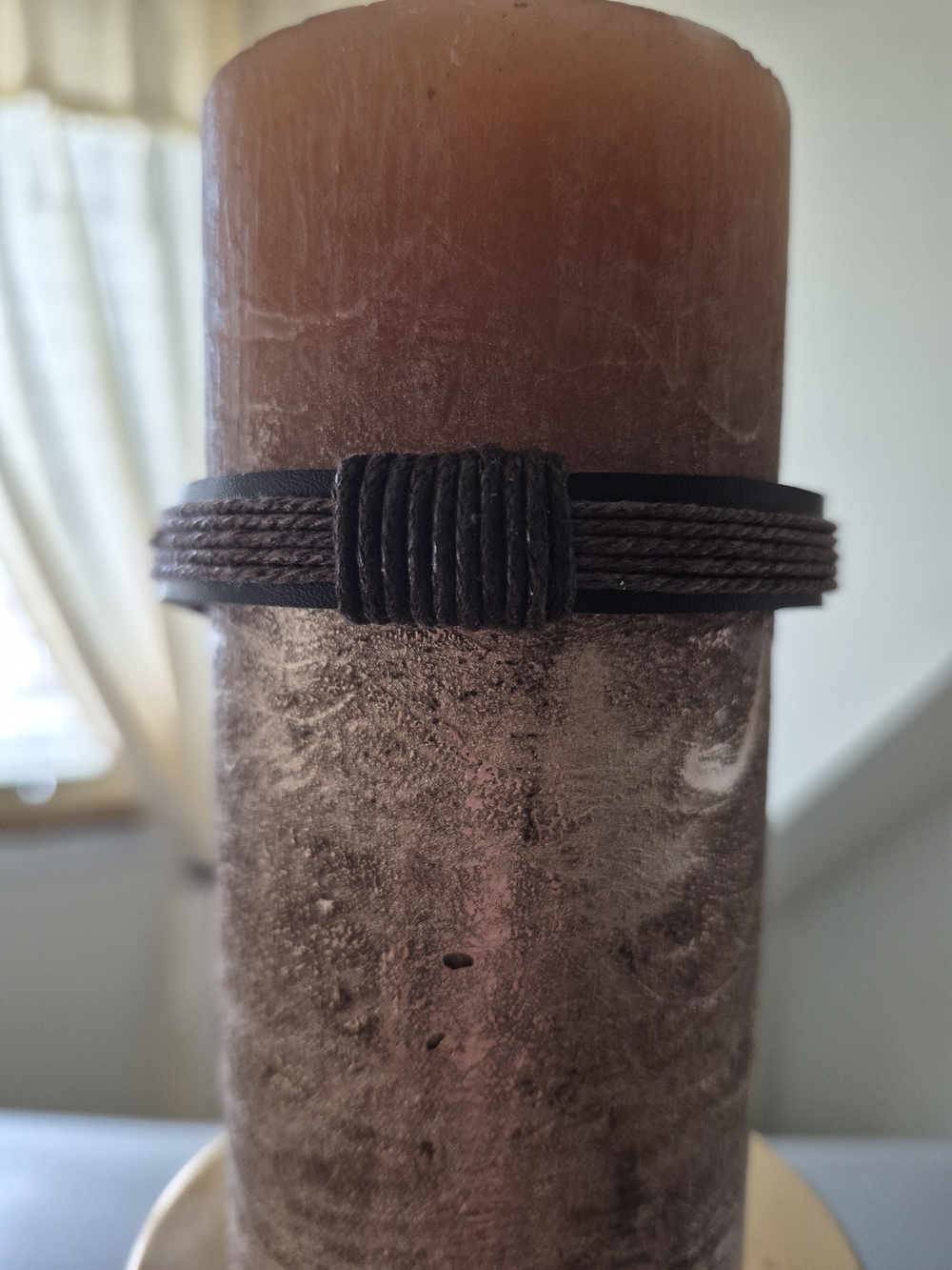 Minimalist Brown Multi-Strand Cord Bracelet